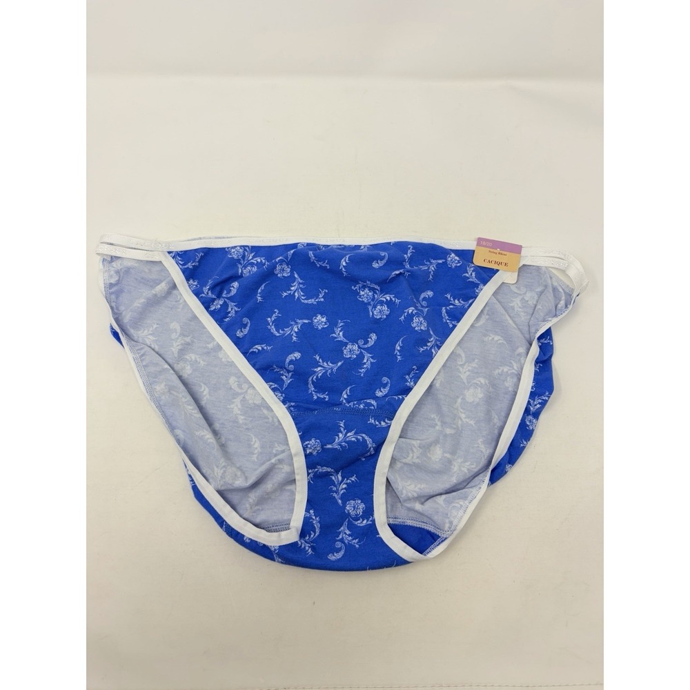 Cacique Lane Bryant Women Size 18/20 Cotton Blend Double String Bikini Panty 065